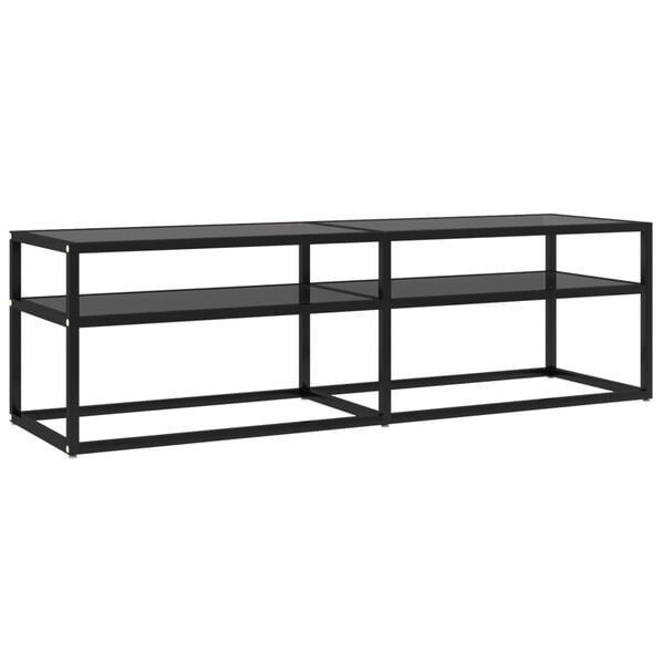 vidaXL Έπιπλο Τηλεόρασης Μαύρο 140 x 40 x 40,5 εκ. από Γυαλί Ασφαλείας