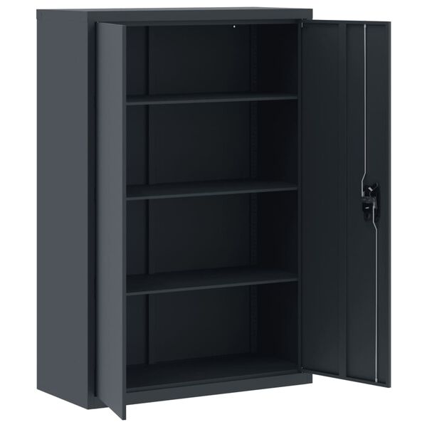 vidaXL Αρχειοθήκη Ανθρακί 90 x 40 x 140 εκ. Ατσάλινη