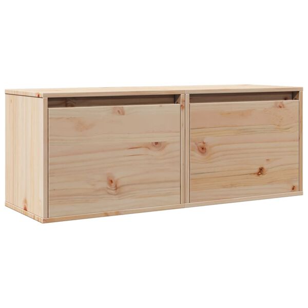 vidaXL Ντουλάπια Τοίχου 2 τεμ. 45 x 30 x 35 εκ. από Μασίφ Ξύλο Πεύκου