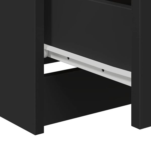 vidaXL Συρταριέρα Μαύρη 60x35x76 εκ. από Επεξεργασμένο Ξύλο