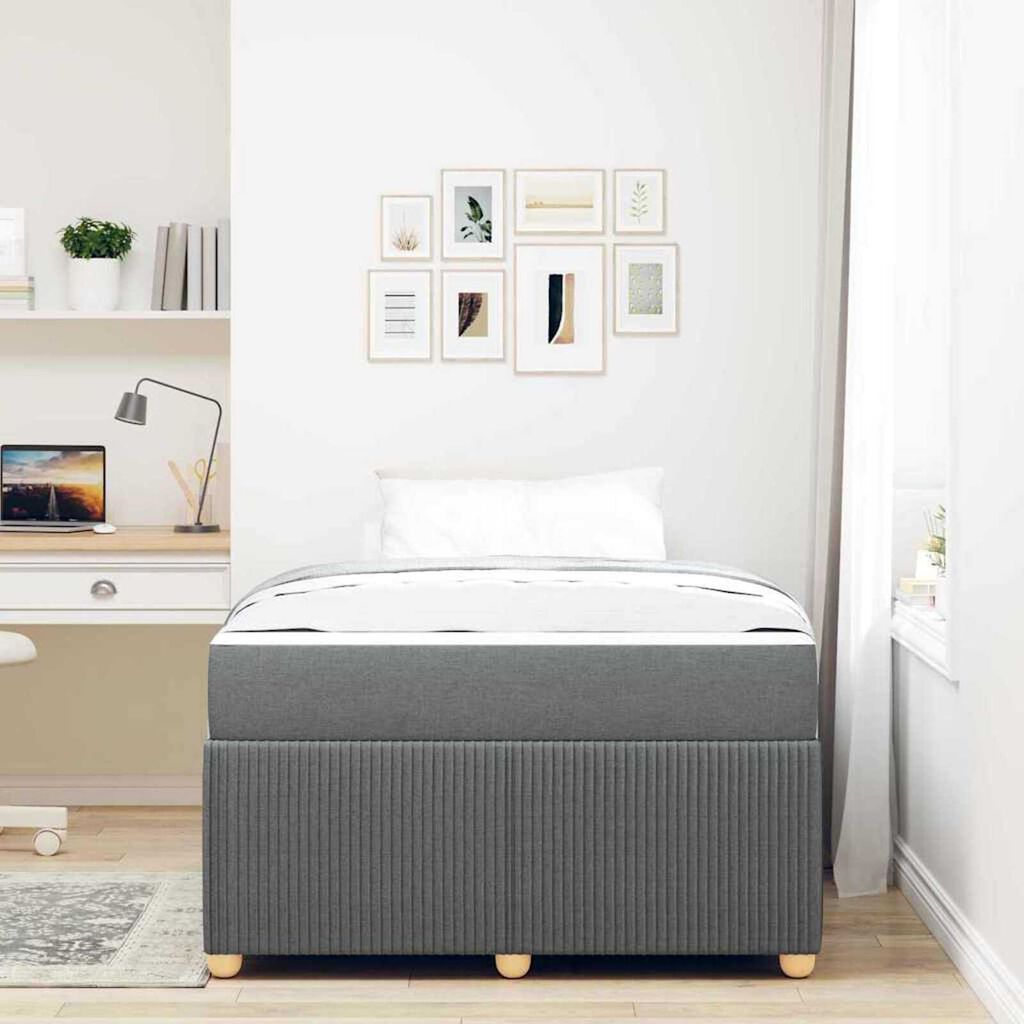 vidaXL Σκελετός Κρεβατιού Άλλο Σκούρο γκρι 120 x 190 cm ύφασμα