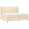 vidaXL &Kappa;&rho;&epsilon;&beta;ά&tau;&iota; Boxspring &mu;&epsilon; &Sigma;&tau;&rho;ώ&mu;&alpha; &Kappa;&rho;&epsilon;&mu; 200x200 &epsilon;&kappa;. &Upsilon;&phi;&alpha;&sigma;&mu;ά&tau;&iota;&nu;&omicron;