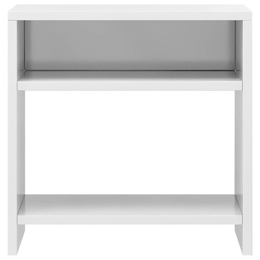 vidaXL Κομοδίνα 2 τεμ. Γυαλιστερό Λευκό 40x30x40 εκ. από Επεξ. Ξύλο