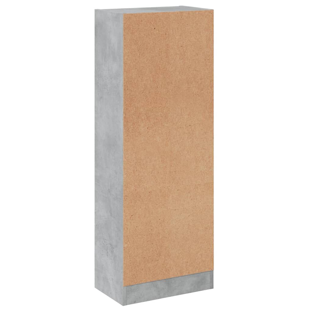 vidaXL Βιβλιοθήκη με 3 Ράφια Γκρι Σκυροδ. 40x24x109 εκ. Επεξεργ. Ξύλο