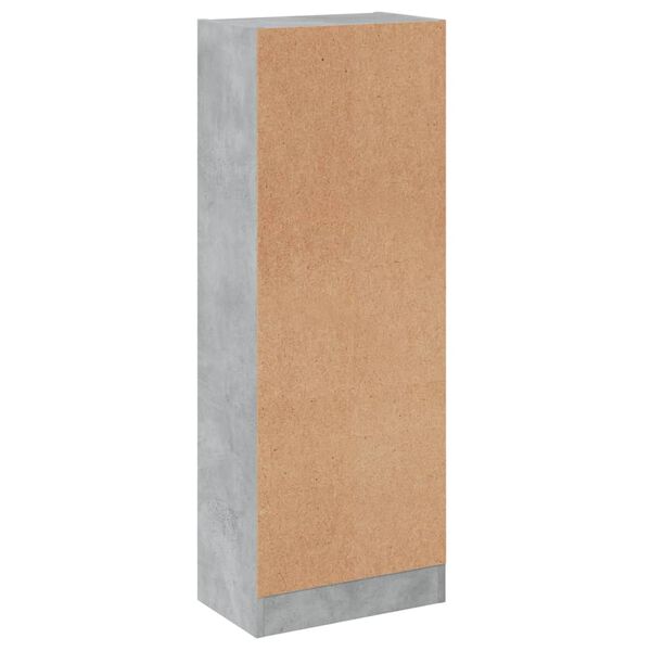 vidaXL Βιβλιοθήκη με 3 Ράφια Γκρι Σκυροδ. 40x24x109 εκ. Επεξεργ. Ξύλο