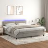 vidaXL &Kappa;&rho;&epsilon;&beta;ά&tau;&iota; Boxspring &mu;&epsilon; &Sigma;&tau;&rho;ώ&mu;&alpha; & LED &Alpha;&nu;.&Gamma;&kappa;&rho;&iota; 180x200 &epsilon;&kappa;. &Beta;&epsilon;&lambda;&omicron;ύ&delta;&iota;&nu;&omicron;