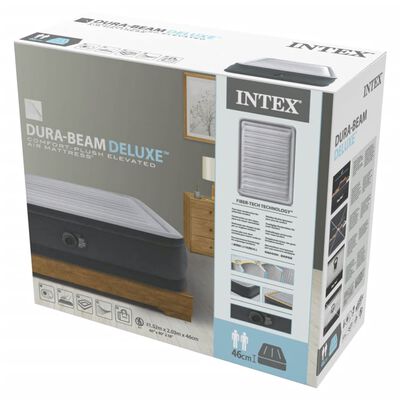 Intex Στρώμα Αέρα Dura-Beam Deluxe Comfort Plush Διπλό 152x203x46 εκ.