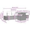 vidaXL Σέτ φαγητού για κήπο 5 pcs Γκρι και Καφέ 100 x 55 x 73 εκ