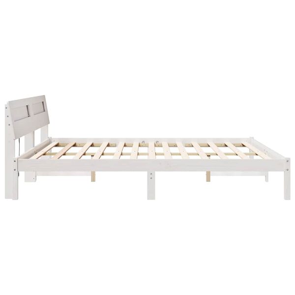 vidaXL Σκελετός Κρεβατιού Λευκό 180 x 200 cm Μασίφ ξύλο πεύκου