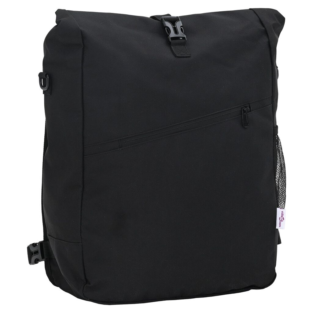 vidaXL Τσάντα Ποδηλάτου για Ρακέτα 25 L Μαύρη 33x16x48 εκ.