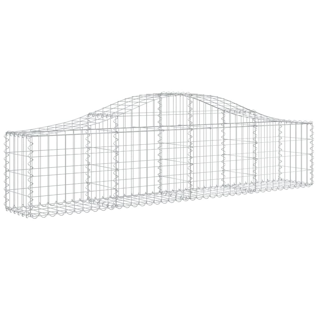 vidaXL Συρματοκιβώτια Τοξωτά 8 τεμ. 200x30x40/60 εκ. Γαλβαν. Ατσάλι