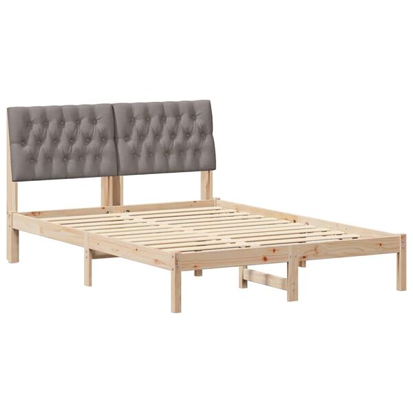 vidaXL &Sigma;&kappa;&epsilon;&lambda;&epsilon;&tau;ό&sigmaf; &Kappa;&rho;&epsilon;&beta;&alpha;&tau;&iota;&omicron;ύ Taupe 140 x 200 cm &Sigma;&tau;&epsilon;&rho;&epsilon;ά &xi;&upsilon;&lambda;&epsilon;ί&alpha; &pi;&epsilon;ύ&kappa;&omicron;&upsilon;