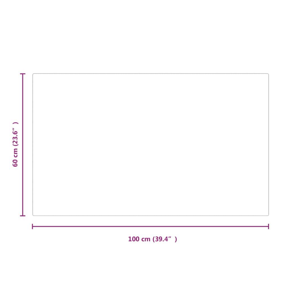 vidaXL Πλάκα Τζακιού Ορθογώνια 100 x 60 εκ. Γυάλινη