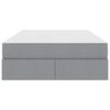 vidaXL Κρεβάτι με αποθηκευτικό χώρο και στρώμα με στρώμα Ανοιχτό γκρι
