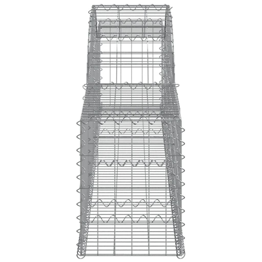 vidaXL Συρματοκιβώτια Τοξωτά 2 τεμ. 300x30x40/60 εκ. Γαλβαν. Ατσάλι