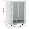 vidaXL Καμπίνα Δικτύου 15U 19" IP20 Γκρι 60x45x86 εκ.