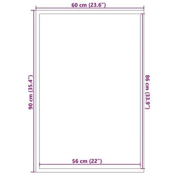 vidaXL Πατάκι Εισόδου Καφέ 60 x 90 εκ.