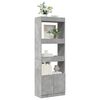 vidaXL Ντουλάπι Γκρι Σκυρ. 63x33x180 εκ. από Επεξεργασμένο Ξύλο