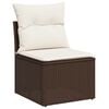 vidaXL Σετ Καναπέ Κήπου 8 pcs Καφέ και κρεμ 287 x 122 x 85 εκ