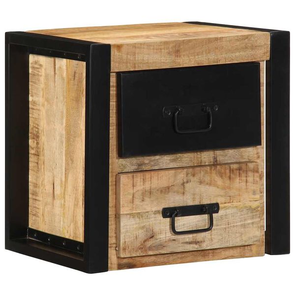 vidaXL Κομοδίνα 2 τεμάχια 40x35x40 cm Στερεό ακατέργαστο ξύλο Mango