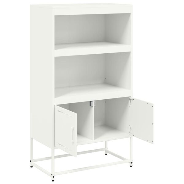 vidaXL Ραφιέρα Λευκή 68,5x38,5x123,5 εκ. από Ατσάλι