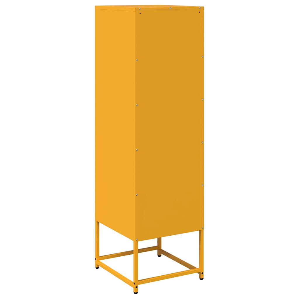 vidaXL Highboard Μουστάρδα κίτρινη 36x39x123 cm χάλυβα ψυχρής έλασης