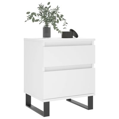 vidaXL Κομοδίνο Λευκό 40 x 35 x 50 εκ. από Επεξεργασμένο Ξύλο