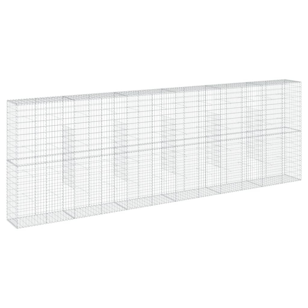 vidaXL Συρματοκιβώτιο με Κάλυμμα 600x50x200εκ. από Γαλβανισμένο Χάλυβα