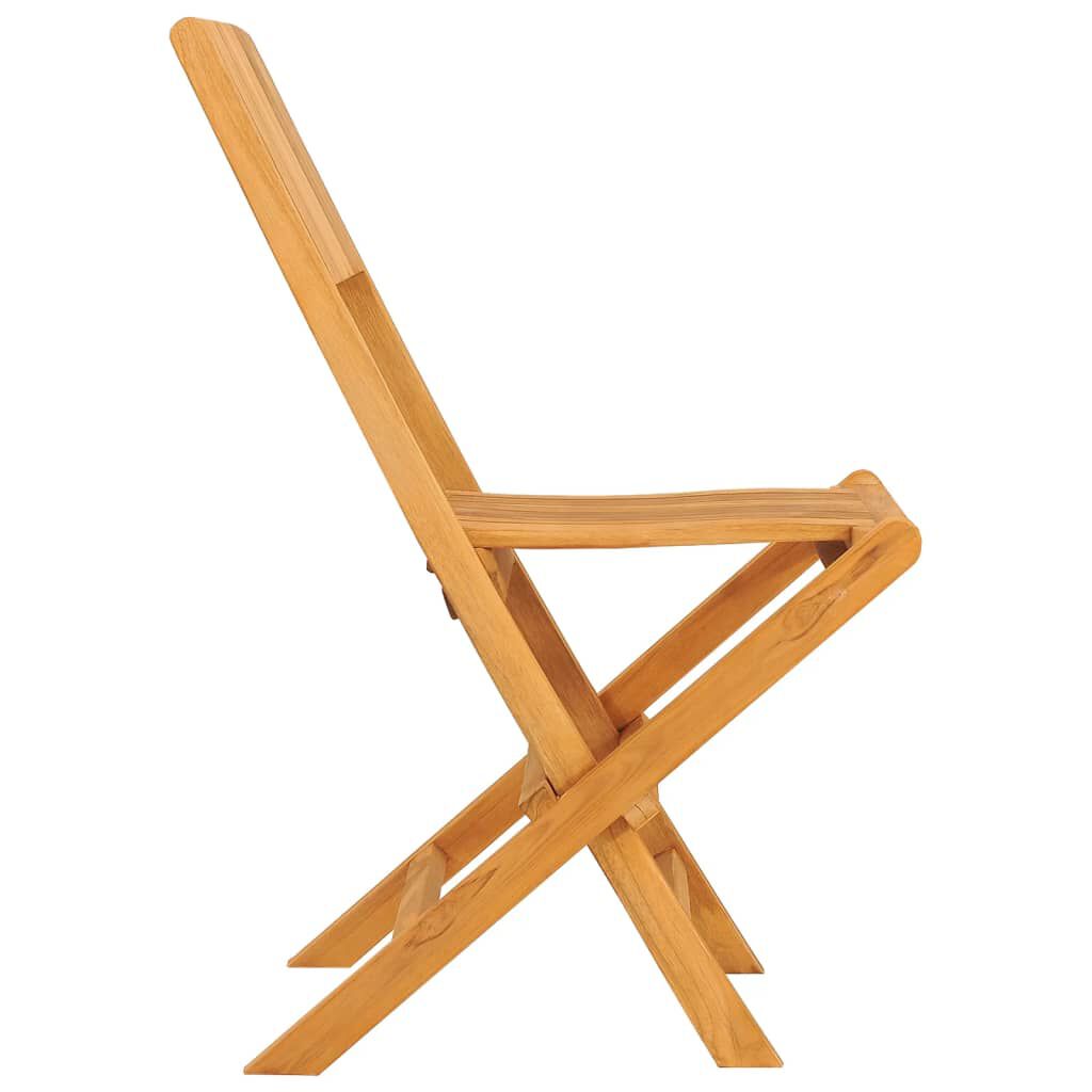 vidaXL Καρέκλες Κήπου Πτυσσόμενες 2 τεμ. 47x61x90 εκ. Μασίφ Ξύλο Teak