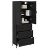vidaXL Highboard &Mu;&alpha;ύ&rho;&eta; &Omicron;&xi;&upsilon;ά 69,5 x 34 x 180 &epsilon;&kappa;. &Epsilon;&pi;&epsilon;&xi;&epsilon;&rho;&gamma;&alpha;&sigma;&mu;έ&nu;&omicron; &xi;ύ&lambda;&omicron;