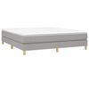 vidaXL Κρεβάτι Boxspring με Στρώμα Ανοιχτό Γκρι 180x200 εκ. Υφασμάτινο