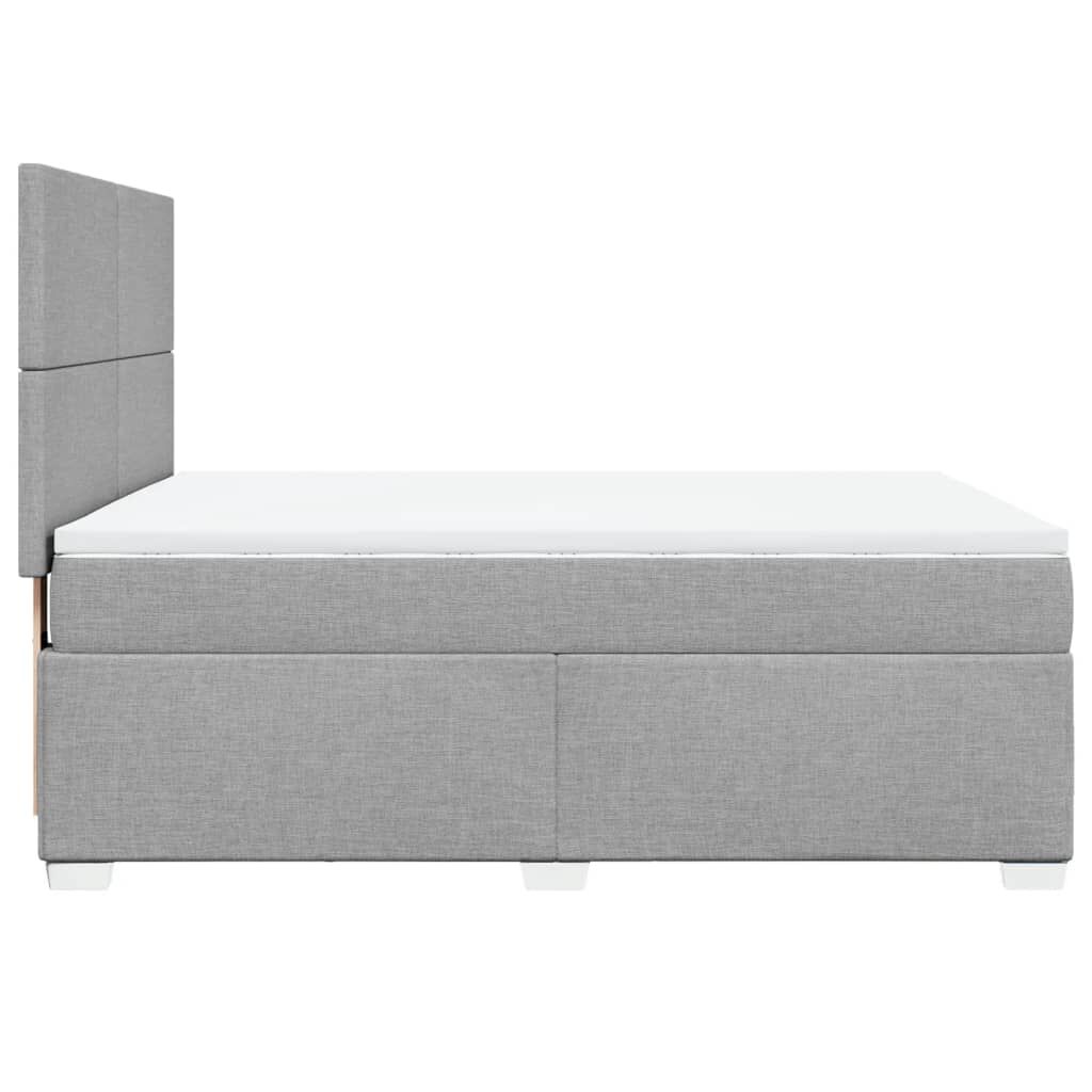 vidaXL Κρεβάτι Boxspring με Στρώμα Αν. Πράσινο 160x200εκ Υφασμάτινο