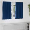 vidaXL Κουρτίνες με κουρτίνες 2 pcs Σκούρο Μπλε 140x140cm Πολυεστέρας