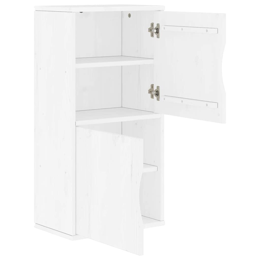 vidaXL Βοηθητικό Ντουλάπι ODDA Λευκό 40x24x79εκ. από Μασίφ Ξύλο Πεύκου