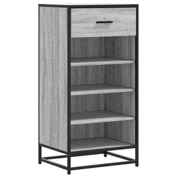 Ράφι παπουτσιών vidaXL Γκρι Sonoma 48x38x97,5 cm Κατασκευασμένο ξύλο