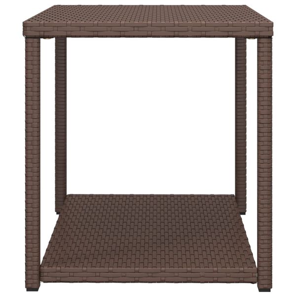 vidaXL Τραπεζάκι Βοηθητικό Καφέ 55 x 45 x 49 εκ. από Συνθετικό Ρατάν