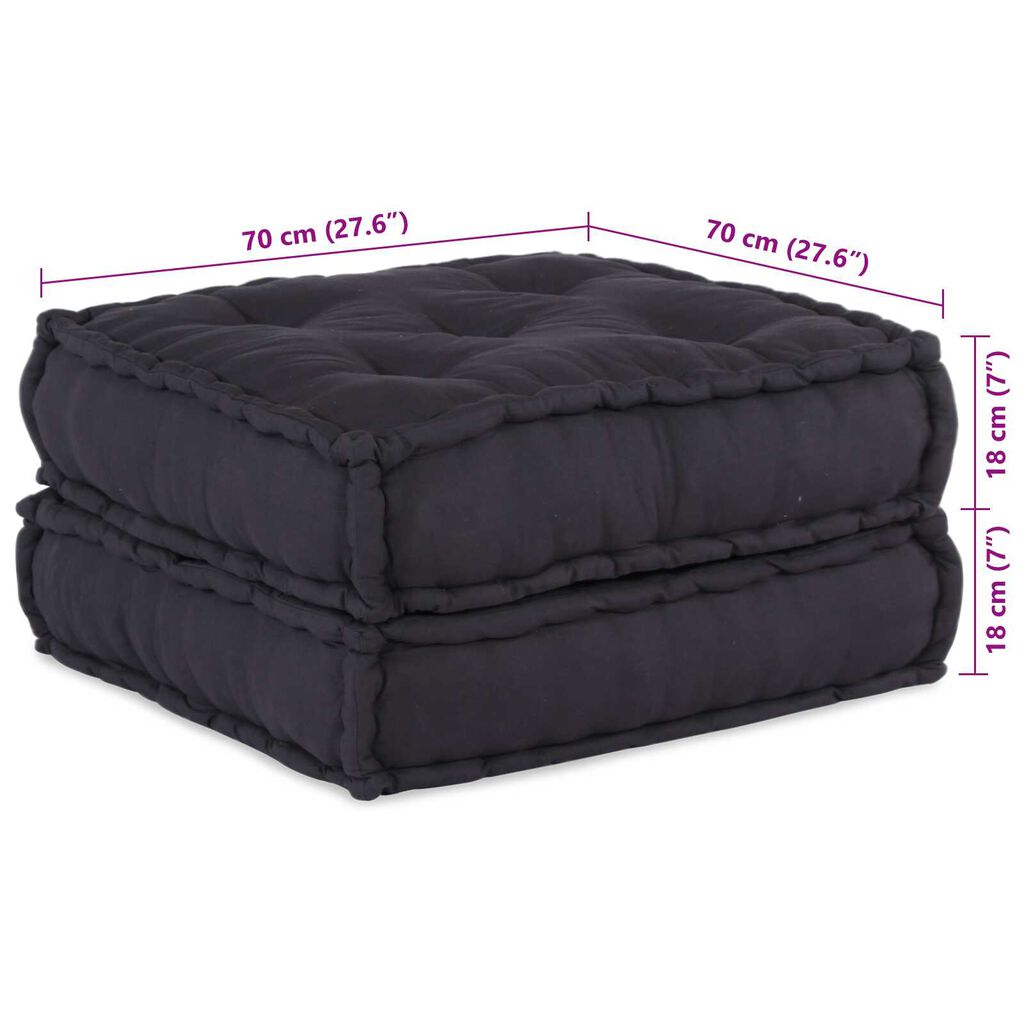 vidaXL Μαξιλάρι 4 pcs Ανθρακί 70 x 70 x 54 εκ Πολυεστέρας