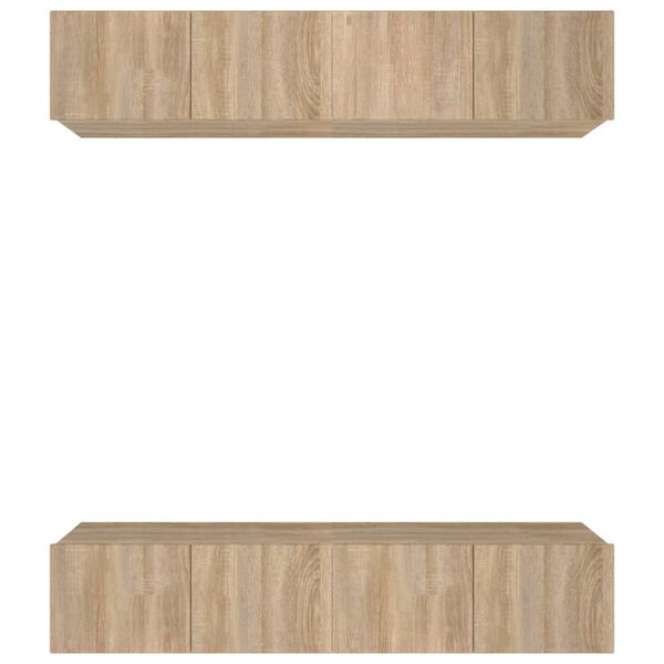 vidaXL Έπιπλα Τηλεόρασης 4 τεμ. Sonoma Δρυς 80x30x30 εκ. Επεξ. Ξύλο
