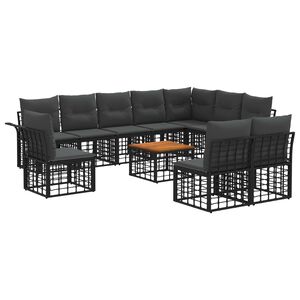 vidaXL &Sigma;&epsilon;&iota;&rho;ά &Kappa;&alpha;&nu;&alpha;&pi;έ &Epsilon;&xi;&omega;&tau;&epsilon;&rho;&iota;&kappa;&omicron;ύ 11 pcs &Mu;&alpha;ύ&rho;&omicron; &kappa;&alpha;&iota; &Sigma;&kappa;&omicron;ύ&rho;&omicron; &Gamma;&kappa;&rho;ί&zeta;&omicron;