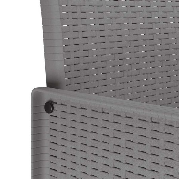 vidaXL Καρέκλα Κήπου 2 pcs Ανοιχτό γκρι 53 x 49 x 85 εκ. PP