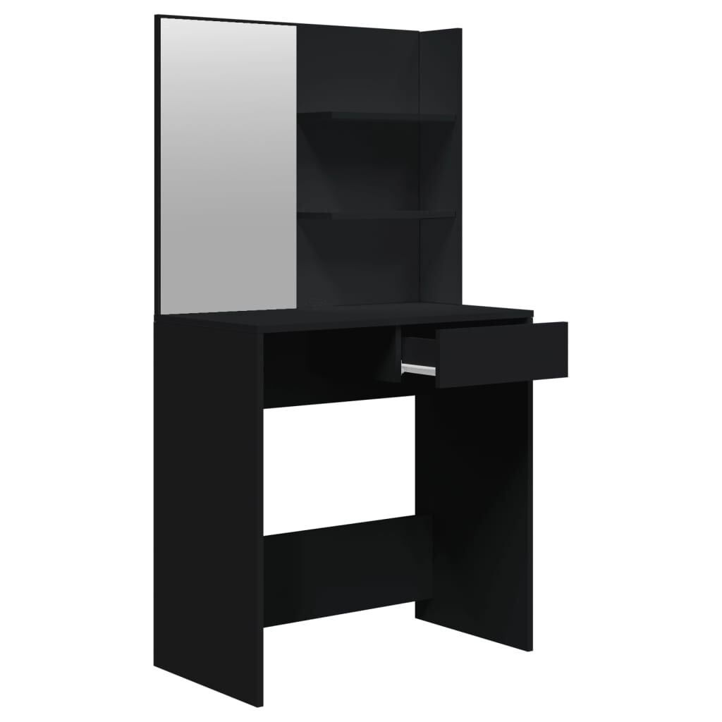 vidaXL Μπουντουάρ Σετ Μαύρο 74,5 x 40 x 141 εκ.