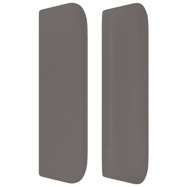 vidaXL Κρεβάτι Boxspring με Στρώμα Γκρι 140x200εκ. από Συνθετικό Δέρμα