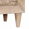 vidaXL Highboard με συρτάρι Λευκό 60 x 33 x 100 εκ. Μασίφ ξύλο μάνγκο