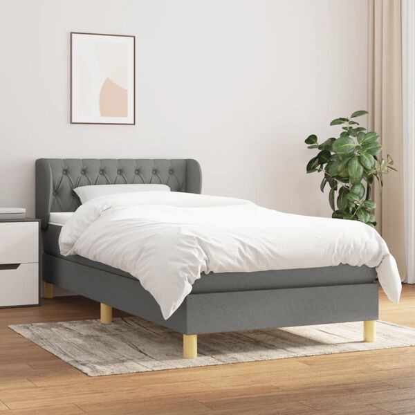 vidaXL &Kappa;&rho;&epsilon;&beta;ά&tau;&iota; Boxspring &mu;&epsilon; &Sigma;&tau;&rho;ώ&mu;&alpha; &Sigma;&kappa;&omicron;ύ&rho;&omicron; &Gamma;&kappa;&rho;&iota; 90x190 &epsilon;&kappa;. &Upsilon;&phi;&alpha;&sigma;&mu;ά&tau;&iota;&nu;&omicron;