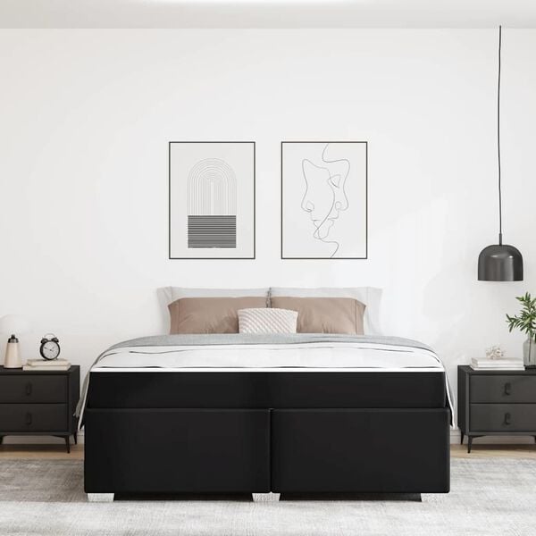 vidaXL &Sigma;&kappa;&epsilon;&lambda;&epsilon;&tau;ό&sigmaf; &Kappa;&rho;&epsilon;&beta;&alpha;&tau;&iota;&omicron;ύ &mu;&epsilon; &sigma;&tau;&rho;ώ&mu;&alpha; &Mu;&alpha;ύ&rho;&omicron; 180 x 200 cm ύ&phi;&alpha;&sigma;&mu;&alpha;