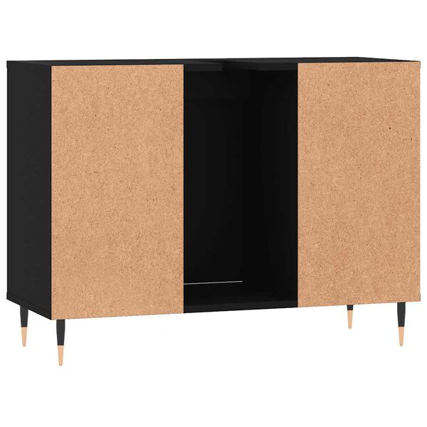 vidaXL Ντουλάπι Μπάνιου Μαύρο 80 x 33 x 60 εκ. από Επεξεργασμένο Ξύλο