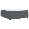 vidaXL Σκελετός κρεβατιού με στρώμα Σκούρο γκρι 180 x 200 cm Βελούδο