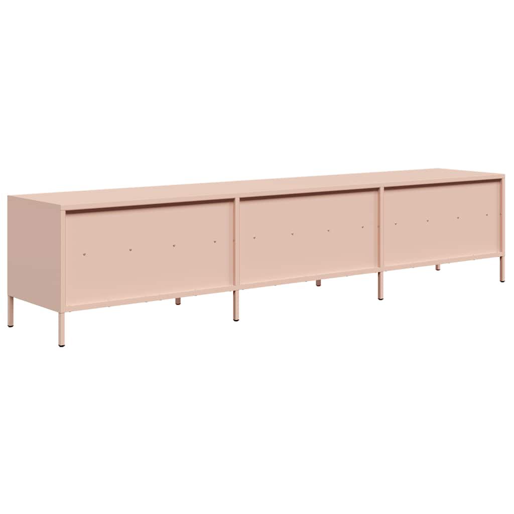 ντουλάπι τηλεόρασης vidaXL Ροζ 202x39x43,5 cm Ατσάλι ψυχρής έλασης