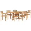 vidaXL Σέτ φαγητού για κήπο 7 pcs Φυσικό Μασίφ ξύλο teak