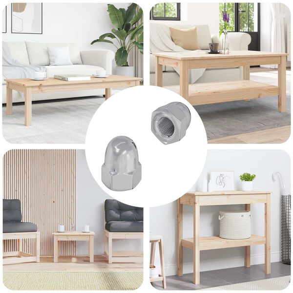 vidaXL &Kappa;&alpha;&rho;ύ&delta;&iota; 2 pcs &Alpha;&sigma;&eta;&mu;ί M6 x 10 &chi;&iota;&lambda;. &Sigma;ί&delta;&epsilon;&rho;&omicron;